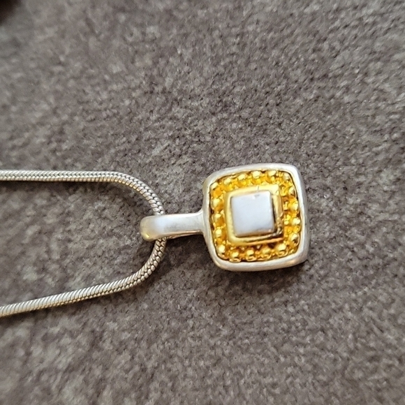 Vtg PHD Minimalist Geometric Square Chain Necklace Earrings Set - Picture 2 of 8